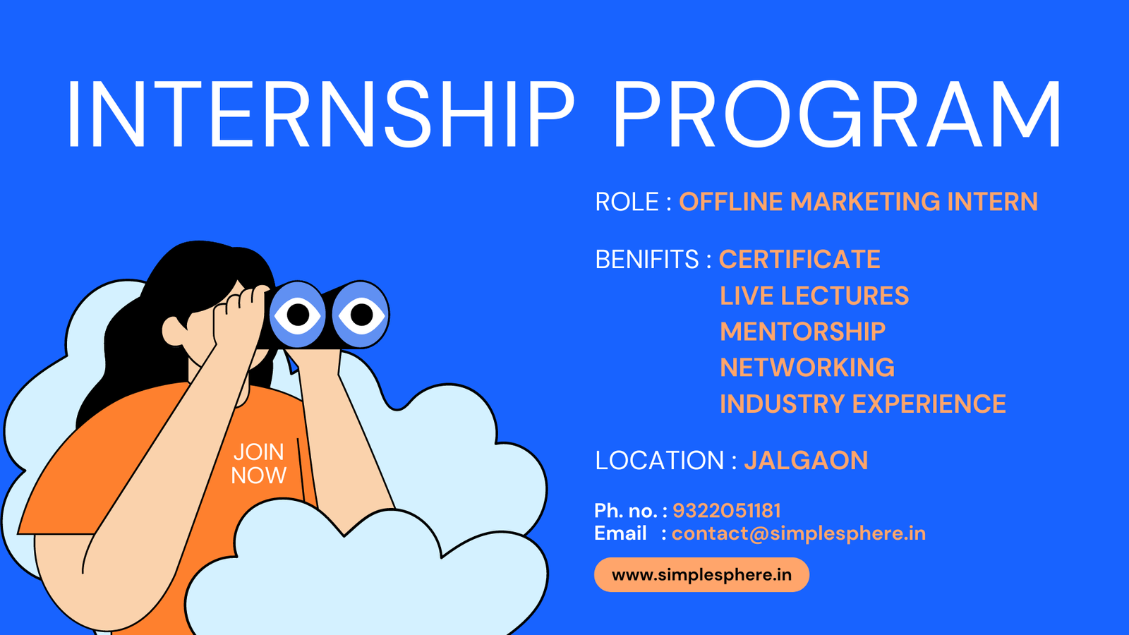 Marketing Internship Program – simplesphere.in & jalgaon.com